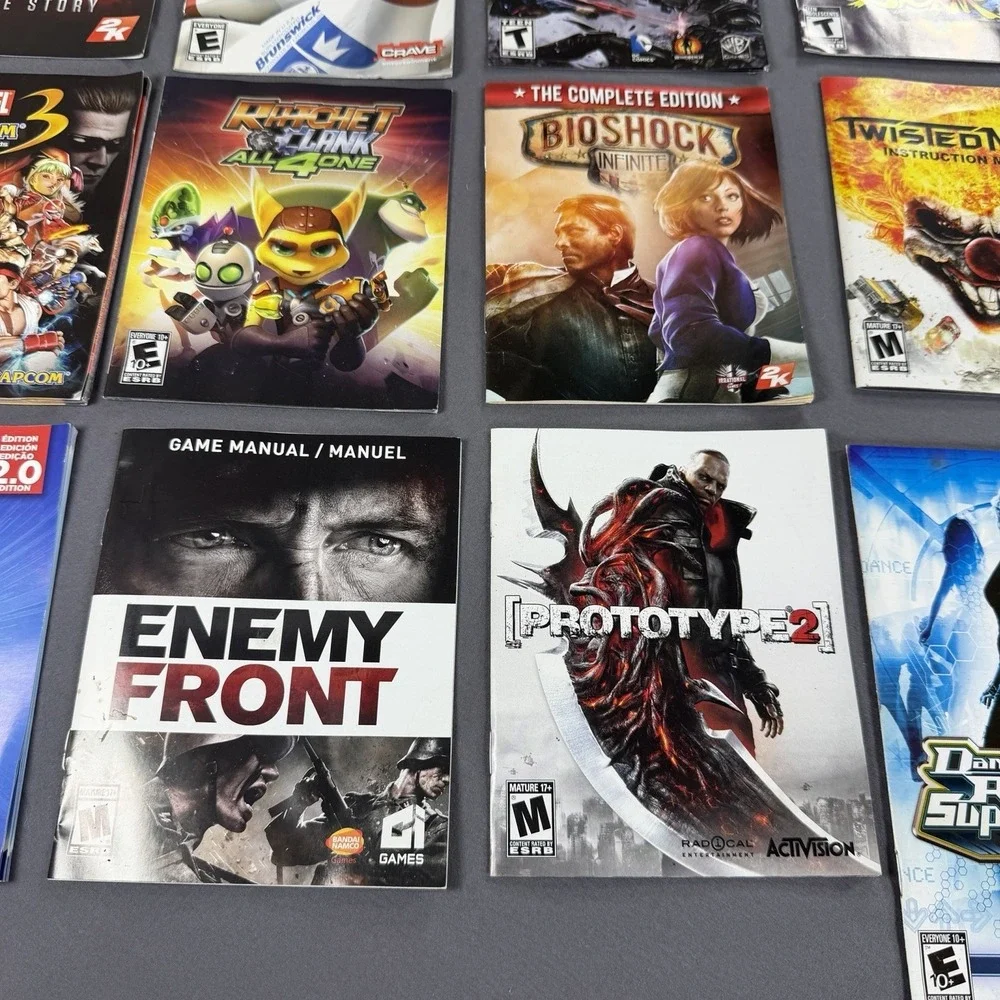 PS2 AND PS3 Lot of 14 Manuals‎ Only Playstation 2 Playstation 3